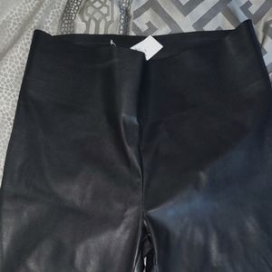Loft knee length faux leather biker shorts